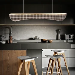 Plafonnier LED au design nordique moderne et simpliste, éclairage d'intérieur, luminaire décoratif de plafond, idéal pour une table à manger, un bar ou un restaurant 