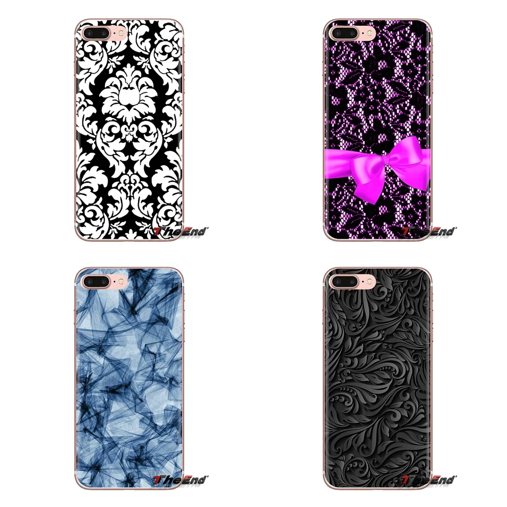 Soft Cover Bag Retro Vintage damask flower For iPhone XS Max XR X 4 4S 5 5S 5C SE 6 6S 7 8 Plus Samsung Galaxy J1 J3 J5 J7 A3 A5 |