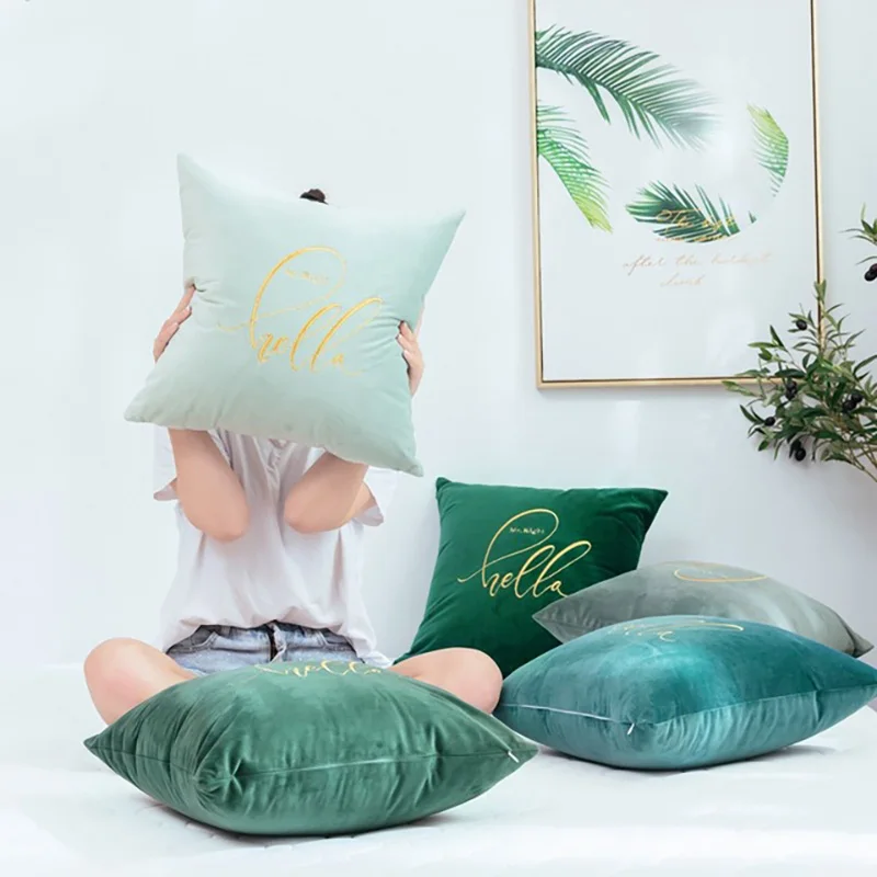 

Pillow Case Velvet Throw Pillow Cover Soft Home Cushion Cover 45x45cm Decorative Pillow Case Decoration Cushions For Living Room