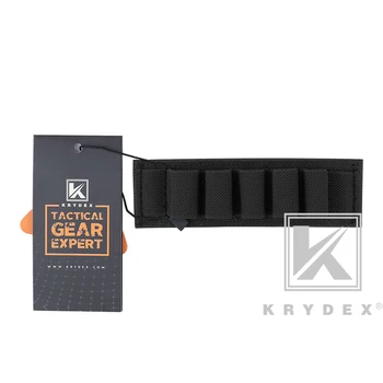 

KRYDEX Battery Elastic Storage For Chemlight Shot Shell Tray Pen Holder 5 Holes Hook & Loop Light Stick Elastic Storage Panel BK