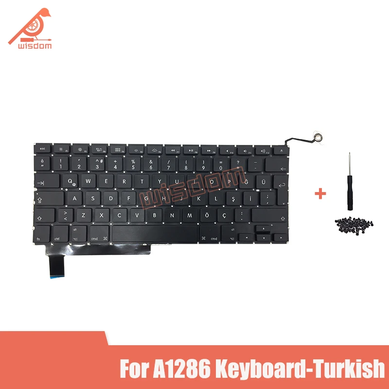 Совершенно новая клавиатура для Macbook Pro15 &quotA1286 Турецкая с винтами клавиатуры MD318