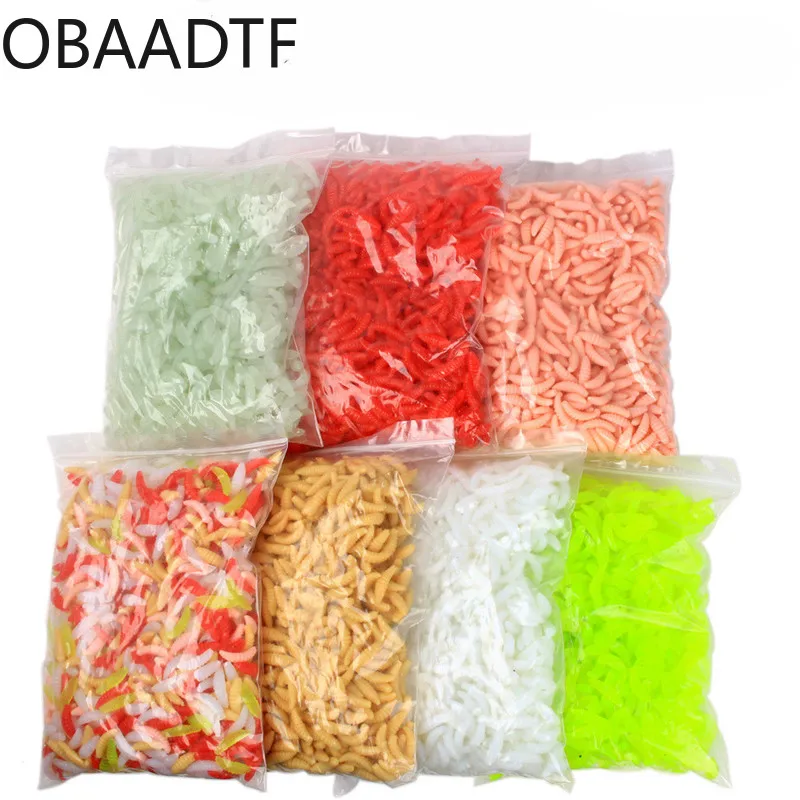 Soft Bait Fishing-Lure-Set Bread Artificial-Fishing-Tackle Red Worm Hot-Selling 60pcs