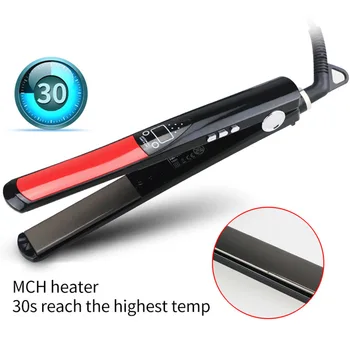 

Titanium Electric Flexible Fast Heating Hair Straightener Auto Shut Off Flat Iron LED Digital Display Home Styling Tool