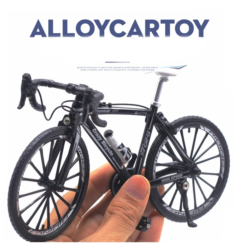 

Mini 1:10 Alloy Bicycle Model Diecast Metal Finger Mountain bike Racing Toy Bend Road Simulation Collection Toys for children