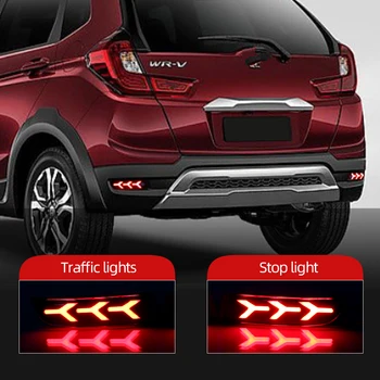 

Car Flashing 2Pcs LED Rear Light LED Multi-functions Brake Light Bumper Light Taillight For Honda WR-V WRV 2017 2018