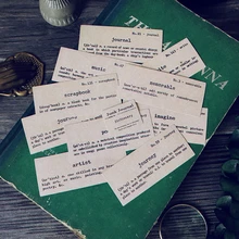 Juego de 11 Uds. De papel Kraft Retro, Material de diccionario inglés, Ablum, álbum de recortes diario, etiqueta, fabricación de tarjetas, papelería, diario de basura