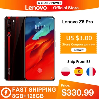 Перейти на Алиэкспресс и купить Оригинальная глобальная версия Lenovo Z6 Pro, 8 Гб 128 ГБ, Snapdragon 855, Восьмиядерный, 6,39 дюймов, FHD дисплей, смартфон, задняя камера 48 МП