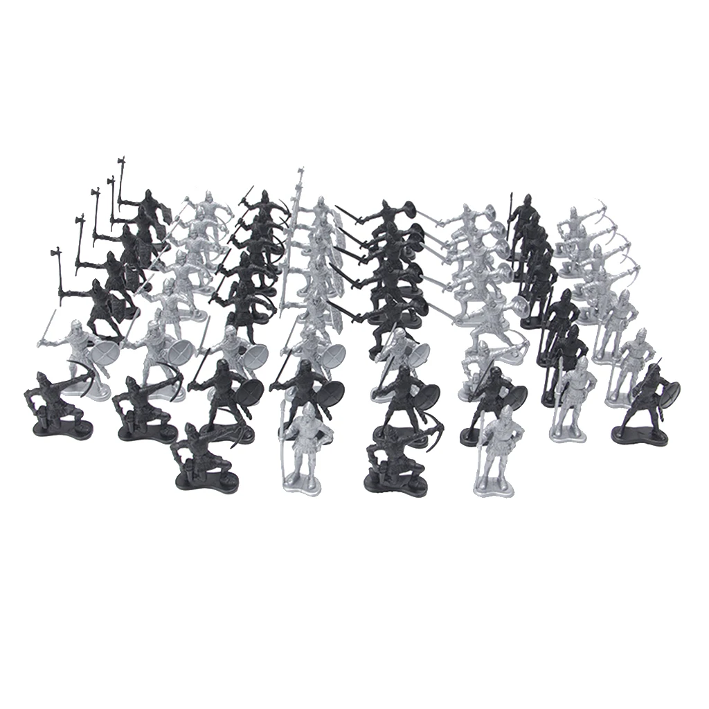Medieval Toy Knights Catapult Soldiers Model  Figures Playset History