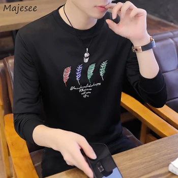 

Hoodie Men Sweatshirt Printed Mens Hoodies and Pullovers Long Sleeve O-neck Korean Fashion Harajuku Clothes Thicker Streetwear