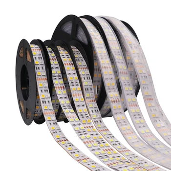 

RGB RGBW RGBWW Led Strip Light 5050 120LED/m 12V 24V 5m Double Row Waterproof IP67 White/Warm White Led Tape Home Decoration