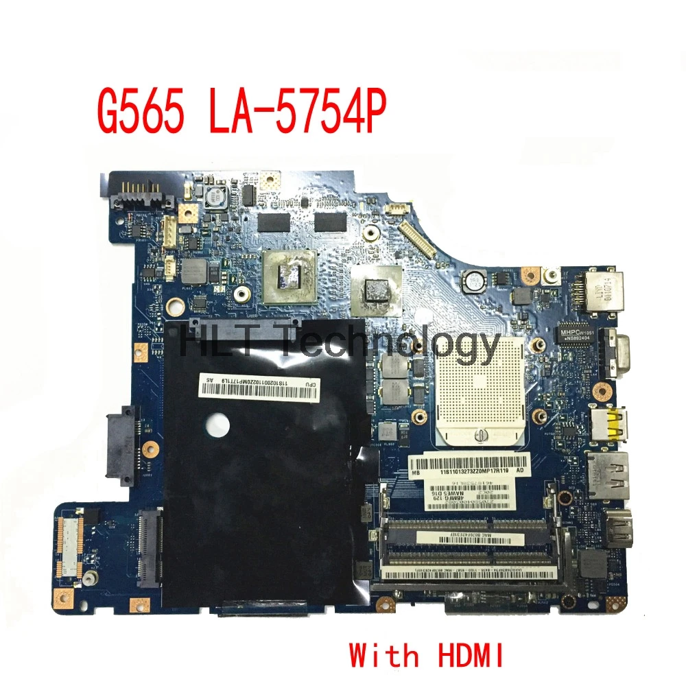 Laptop Motherboard for Lenovo G565 LA 5754P with 4 video chips HD3540