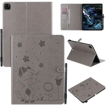 

Shockproof Cartoon PU Leather Cover For IPad Pro 12.9 Inch 2018 2020 Stand Case Magnetic Tablet Protect Shell Coque+pen
