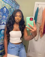 Lumiere-extensiones de pelo ondulado brasileño con cierre Frontal de oreja a oreja, mechones de ondas sueltas con 100% Frontal Remy