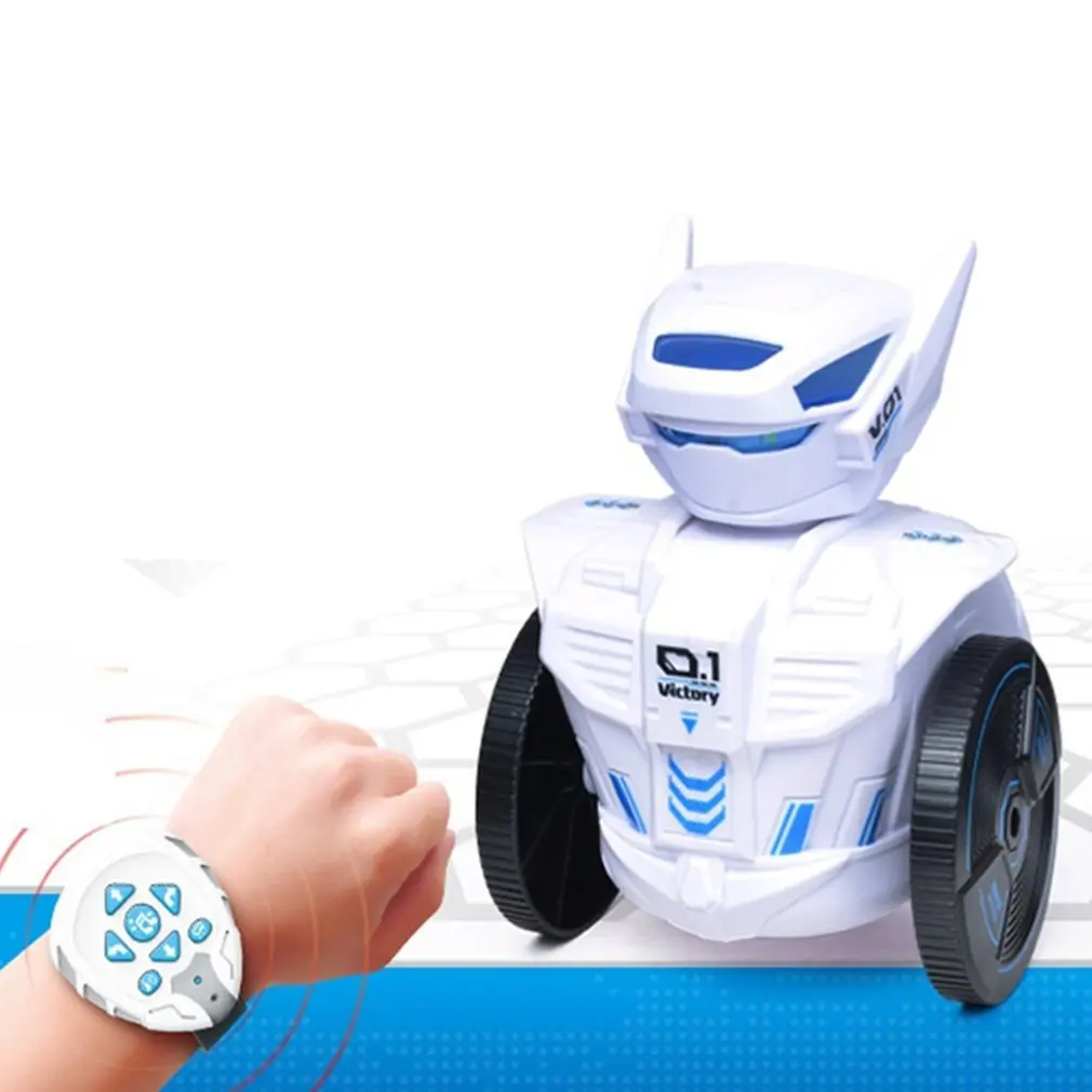 2.4G Kids Watch Remote Control Car Gravity Detection Science and Technology Assembling Robot Scientific Toy