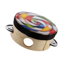 4 ''Ручной Работы Леденец Тамбурин барабан Ударные инструменты обучающая игрушка