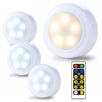 

Touch Sensor LED Under Cabinet Lights Dimmable Warm / White Double Color Indoor LED Puck Lamp Close Wardrobe Kitchen Night Light