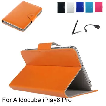 

For Alldocube iPlay8 Pro Tablet PU Leather Book Cover Magnetic Stand Case + Stylus Pen + OTG Cable