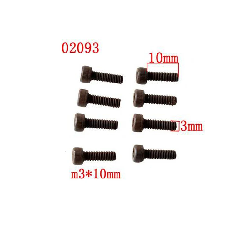 8PCS M3 M4 Screw Head Pan Head Machine Screw Nut 02055 02092 02094 02096 02097 02099 02102 02127 08024 for 1:10 HSP RC Cars