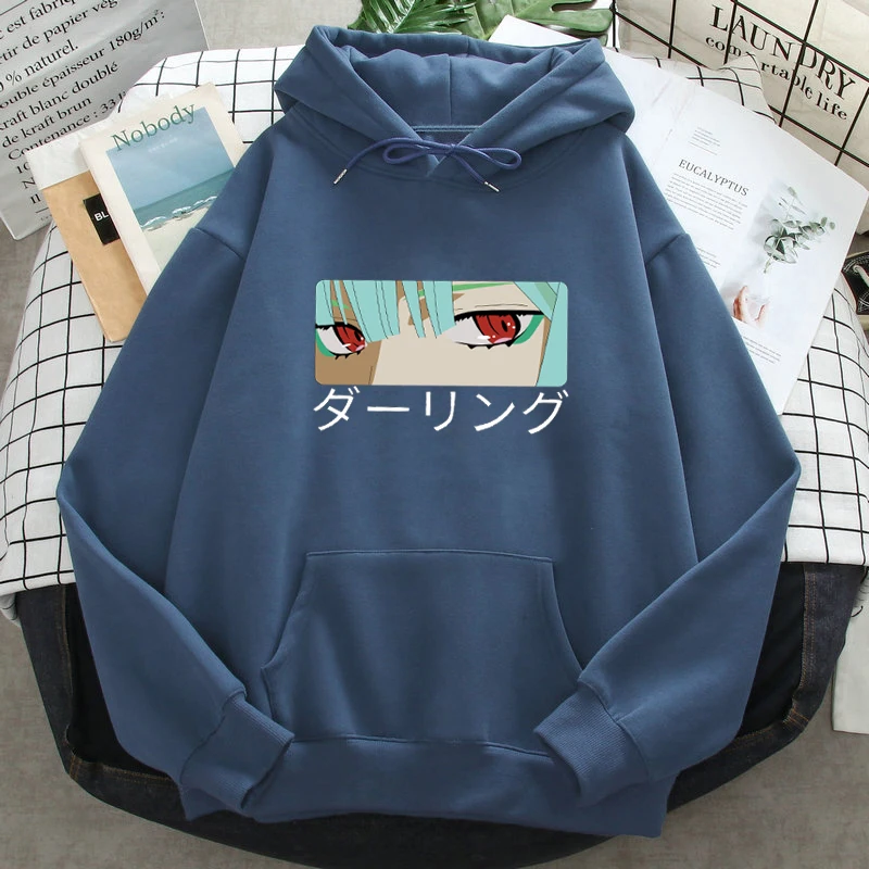 Ноль два Darling в Franxx флисовые толстовки женская блуза с длинным рукавом модные