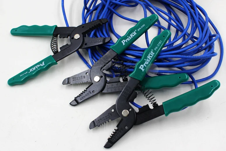 Pro'sKit 7 в 1 инструмент для зачистки проводов 8PK-3161/8PK-3162/8PK-3163 многофункциональные обжимные плоскогубцы для зачистки