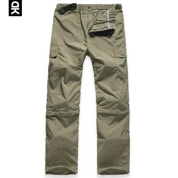 

Little Donkey Andy Removable Quick Dry Men's Elastic Waist Camping Pants Summer Outdoor Sport Hiking Trekking Cycling Trousers