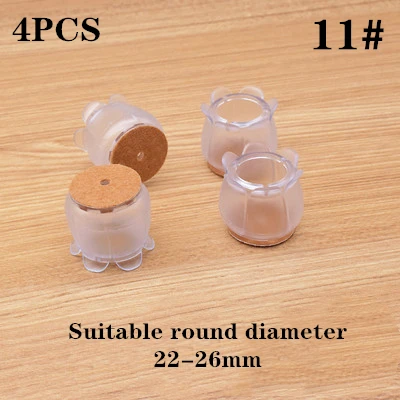 4pcs Furniture Table Feet sofa Pads Protection rubber Non-slip Thicken PVC Wear-resistant Chair Leg Caps Wood Floor Protectors 11