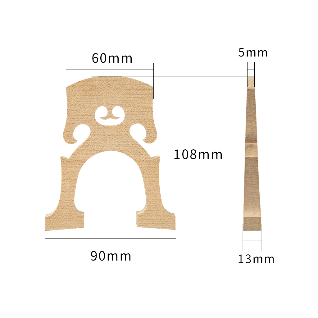 Maple Cello Bridge Standard Maple Bridge For Practice Use 4/4 3/4 1/2 1/4 1/8 Cello cello bridge
