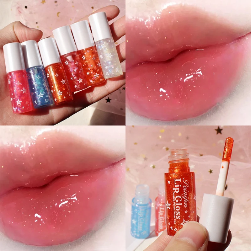 1PC Wet Gloss Crystal Jelly Lip Gloss Shiny Clear Mirror Moisturizing