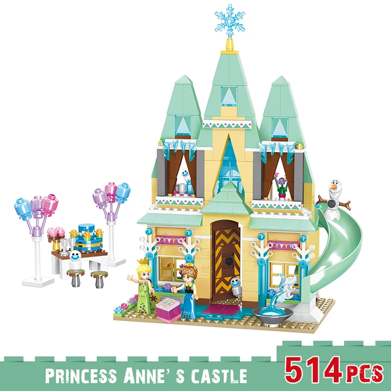 

SX3017 Girls friends series Building Blocks Toys Assemble Compatible With Lepining Princess Castle Alan dale castle celebration