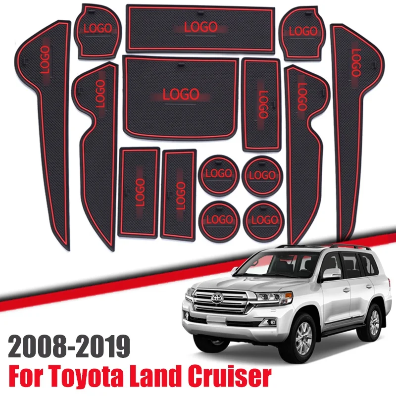 Коврик со слотом для ворот Toyota Land Cruiser 200 J200 LC200 2008 2019 V8 коврик с канавками двери Нескользящие Коврики защиты