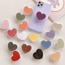 Rotatable gutta percha fold ring finger grip mobile phone holder for iphone  xiaomi huawei case Heart shape holder stand bracket