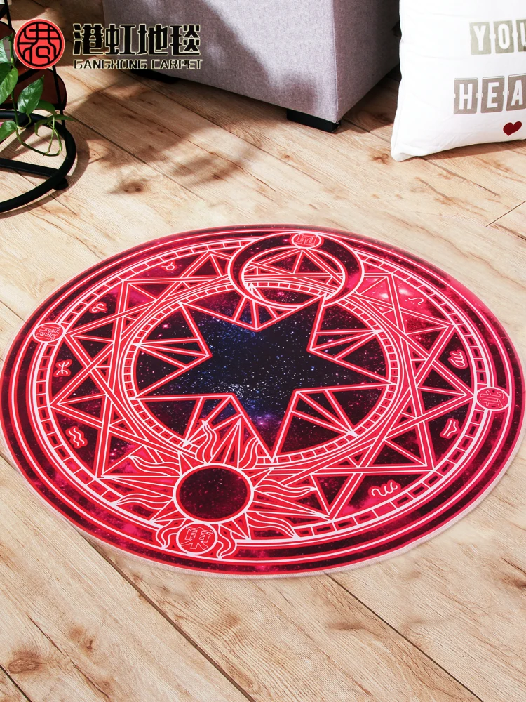 Волшебный круглый коврик Cardcaptor Sakura Dormitory, спальная камера, фотография, гардеробная, круглая подушка, коврик для мыши