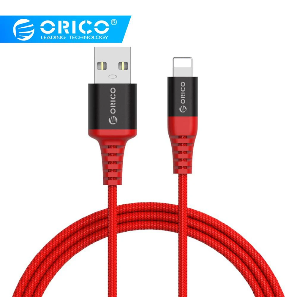  ORICO 2.4A 1M Nylon beleuchtung Kabel Für iPhone X 8 7 6 5 Für iPhone iPad Mobile Schnelle Lade lad