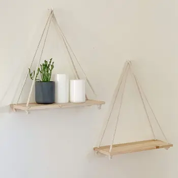 Wooden Wall Display Rope Swing