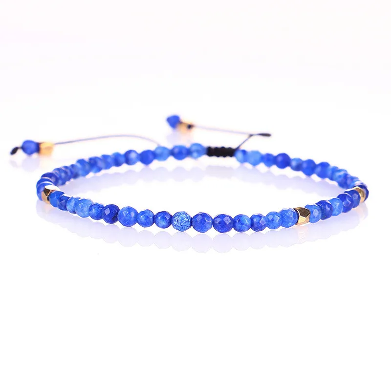 3mm Natural Lapis Tiger Eye Stone Tangling Stone Hand-woven Bracelets for Luck Love for Men And Women for Bracelet Jewelry