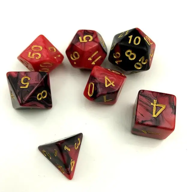 7 шт./компл. новой игры в кости полихедрон D4-D20 многогранные акриловые кости Красочные - Цвет: 4