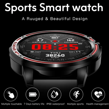 

L8 Smart Watch Men watch IP68 Waterproof SmartWatch ECG Blood Pressure Heart Rate sports fitness pk L5 L9 smart watch