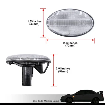 

2pcs Car Led Side Fender Marker Light For Subaru Impreza Wrx Sti 2002-2007 Waterproof High Quality Style Front Side Markers
