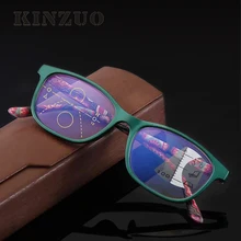 KINZUO прогрессивные зоны Мультифокальные очки для чтения Многофункциональный Анти-синий свет для мужчин и женщин дальнозоркость T18140duojiao