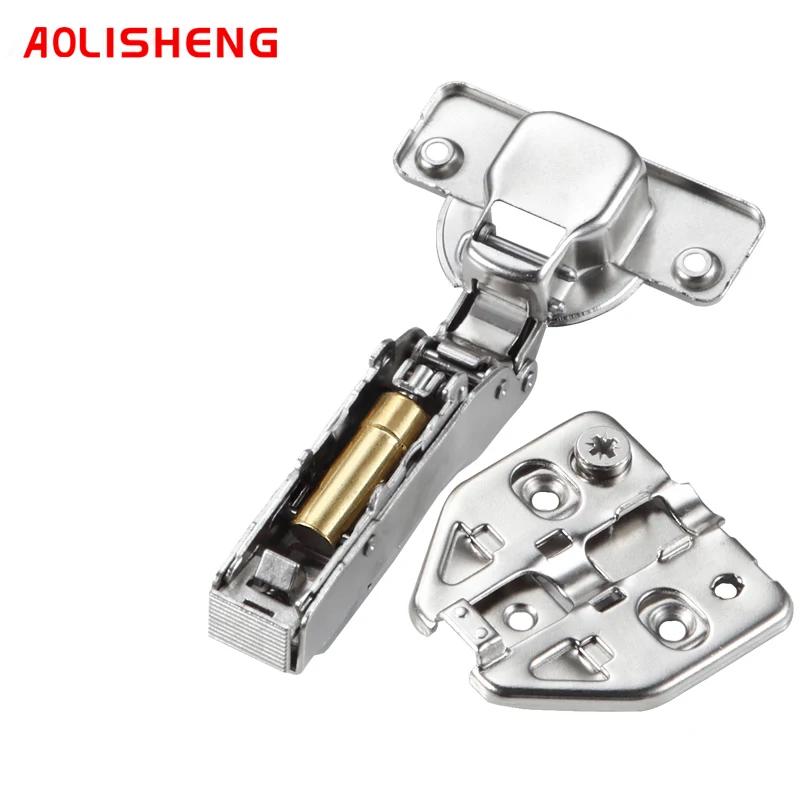 AOLISHENG 3D Stainless Steel Hydraulic Cabinet Door Hinge Damper Buffer Soft Closing Kitchen Cabinet Furniture Full/Embedded