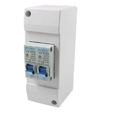 

1P+1P 10A ON OFF Switch Plastic Casing Miniature Circuit Breaker
