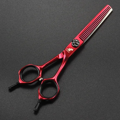 6 дюймов высокого качества ножницы для стрижки волос Нескользящие парикмахерские Профессиональные Парикмахерские ножницы Профессиональные ножницы Ножницы Набор - Цвет: thinning scissors
