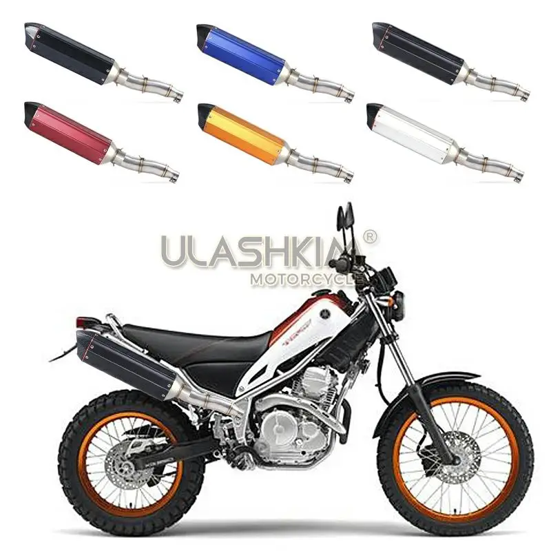 Полная выхлопная система мотоцикла глушитель Escape slip on для YAMAHA XG250 XT250 модифицированный контакт средняя труба адаптер подключения