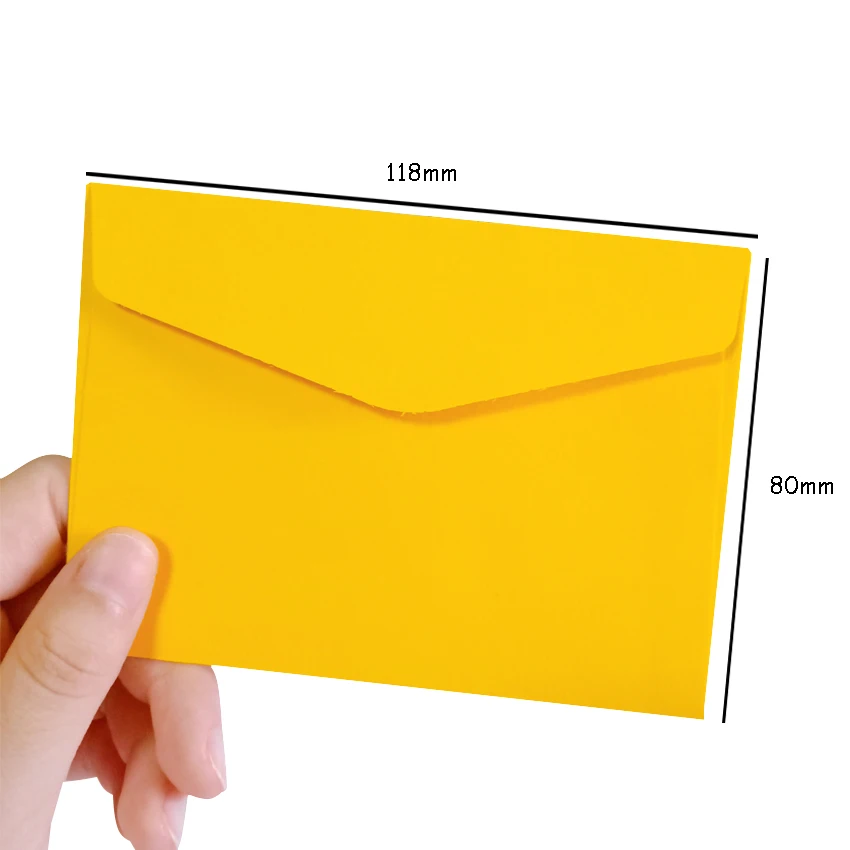 10 шт./лот, набор многофункциональных мини-конвертов серии "сделай сам" ярких цветов 120*83 мм - Цвет: yellow