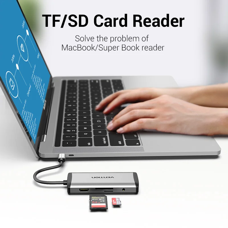 Vention USB C HUB Type to Multi 3 0 HDMI адаптер док станция для MacBook Pro Air usb хаб 1 разветвитель порт c