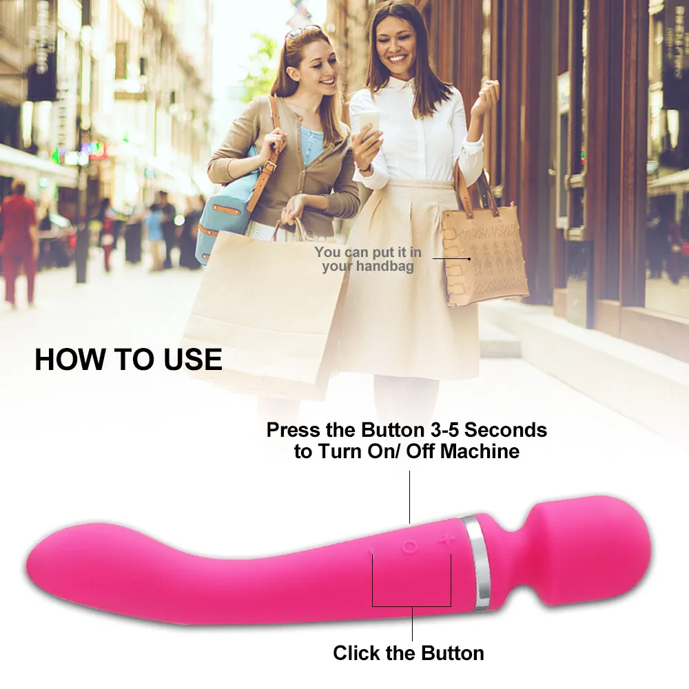 20 скоростей мощные фаллоимитаторы AV Вибратор Magic Wand интимные игрушки для женщин