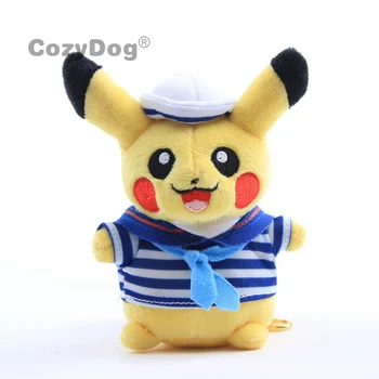 

13 CM New Arrivals Pikachu Cosplay Navy Figure Anime Cute Lovely Pikachu Plush Toys Doll Peluche Women Kids Birthday Gift