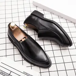 2019 г. Весна-осень, новая модная мужская кожаная повседневная обувь модная обувь крутая обувь на плоской подошве Lok Fu