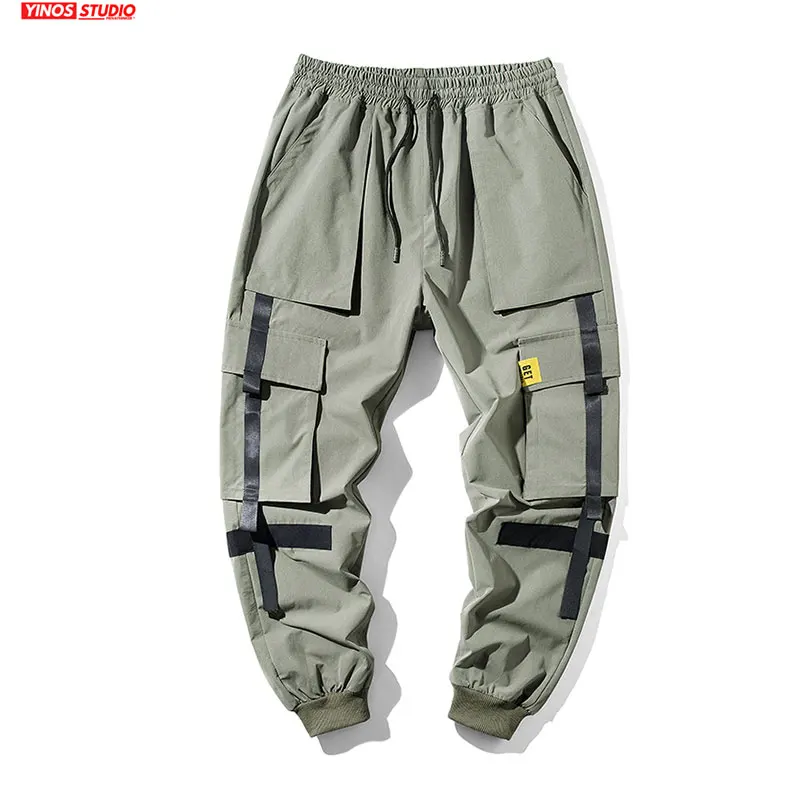 Дропшиппинг мужские японские Лоскутные карманные комбинезоны брюки осенние