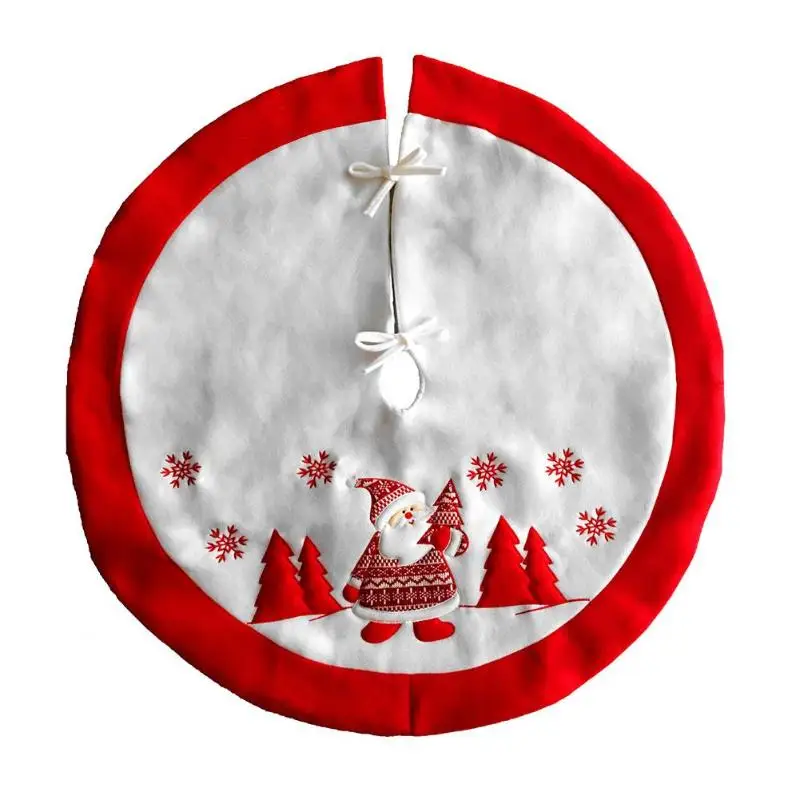 45-100 см Красные Рождественские елочные украшения, вечерние ковры, рождественские украшения для дома, нетканые рождественские украшения - Цвет: C 90cm